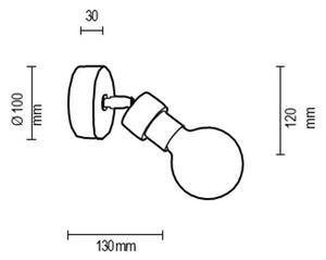 Spot-Light 2834174 - Nástenné bodové svietidlo MARJOLAINE 1xE27/25W/230V dub