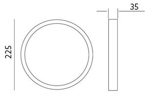 LED Stropné svietidlo SIGARO CIRCLE LED/24W/230V 4000K IP40