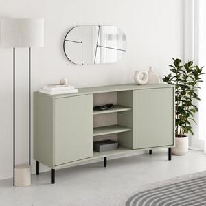 Komoda Houseland Frem 150 cm šedo-zelená