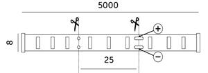 LED Pásik LED/50W/12V 5 m 3000K