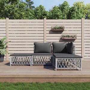 Maison Exclusive – 4-dielna záhradná súprava s vankúmi, biela oce