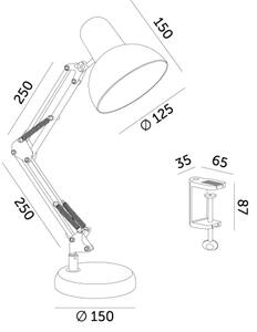 Stolná lampa AURIQ 1xE27/60W/230V biela
