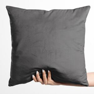 Biante Zamatová obliečka na vankúš Velvet Prémium SVP-017 Tmavo sivá 30 x 50 cm