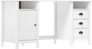 Maison Exclusive - Písací stôl Hill, biely 150x50x74 cm, borovicový masív