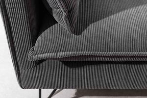 Dizajnová 3-miestna sedačka Palmari sivý menčester