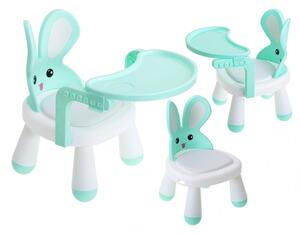 5845 Multifunkčná detská stolička - Bunny Chair Zelená