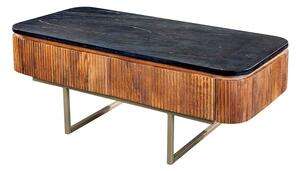 Dizajnový konferenčný stolík Daichi 110 cm mango / mramor