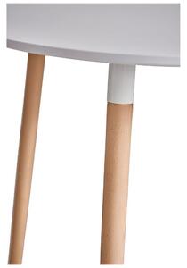 Tempo Kondela Jedálenský stôl, biela/buk, priemer 60 cm, ELCAN