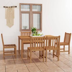 Maison Exclusive - 7-dielna záhradná jedálenská súprava 150x90 cm masívne teakové drevo