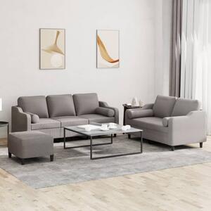 Maison Exclusive – 3-dielna sedacia súprava s vankúmi, látka v odtieni taupe