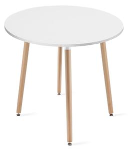 Dekorstudio Dekorstudio Okrúhly stôl KAMI 80cm - biely
