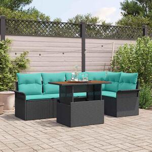 Maison Exclusive - Záhradný nábytok s úloným priestorom 6 ks ierny Poly Rattan