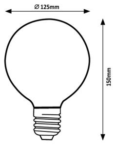 Rabalux 79075 - LED Žiarovka FILAMENT G125 E27/5W/230V 1800K