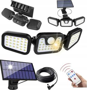 Solárna Záhradná Lampa So Samostatným Panelom A Senzormi, Výkonná 200 W