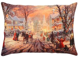 Hanah Home Vianočný dekoračný vankúš STARLIT 33x48 cm červený