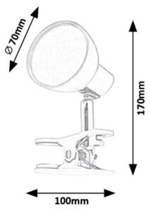 Rabalux 1478 - LED Lampa s klipom NOAH LED/5W/230V