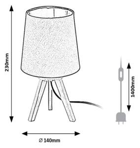 Rabalux 2069 - Stolná lampa LYCHEE 1xE14/25W/230V čierna