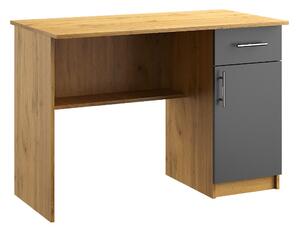 KANTOR KIT písací stôl N05, antracit / dub Apalačský, pravý