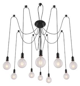 Rabalux 2224 - Luster CASPAR 10xE27/60W/230V čierna