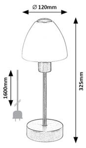 Rabalux 2296 - Stmievateľná stolná lampa LYDIA 1xE14/40W/230V čierna