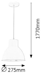 Rabalux 2577 - Luster DEREK 1xE27/60W/230V biela