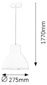 Rabalux 2578 - Luster DEREK 1xE27/60W/230V čierna
