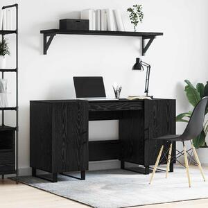 Maison Exclusive – písací stôl, čierna farba, vzhľad dubového dreva, materiál: drevotrieska