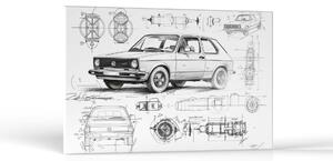 Autá Retro Volkswagen Golf | Obrazy Vintessia Rozmery obdĺžnik: 20x30