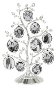 Kovový stojací rámček v striebornej farbe 27x18 cm Family Tree – Zilverstad