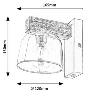 Rabalux 3081 - Nástenná lampa CARDAMON 1xE14/40W/230V