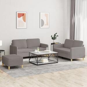 Maison Exclusive – 3-dielna sedacia súprava s vankúmi, látka v odtieni taupe