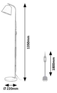 Rabalux 3096 - Stojacia lampa MALIA 1xE27/25W/230V