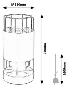 Rabalux 3124 - Stolná lampa DIMITRI 1xE27/40W/230V