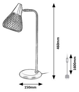 Rabalux 3181 - Stolná lampa FANNY 1xE14/25W/230V čierna