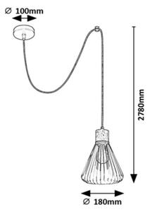 Rabalux 3148 - Luster na lanku FARFALLE 1xE27/40W/230V čierna/buk