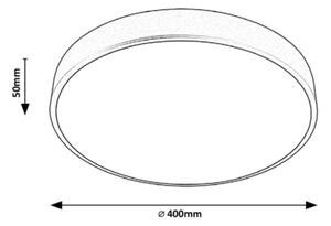 Rabalux 3315 - LED stropné svietidlo TESIA LED/36W/230V 40 cm strieborné