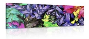 Obraz retro ťahy kvetov - 120x40