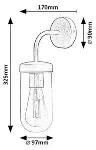 Rabalux 3309 - Kúpeľňové nástenné svietidlo YAGO 1xE27/60W/230V chróm
