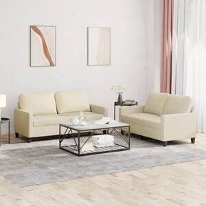 Maison Exclusive – 2-dielna sedacia súprava s vankúmi, krémová umelá koa
