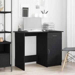 Maison Exclusive – písací stôl, čierna farba, vzhľad dubového dreva, materiál: drevotrieska