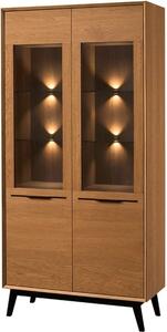 Szynaka Vitrína Lazure 12 s LED osvetlením 95 cm dub Rustikal karamelový