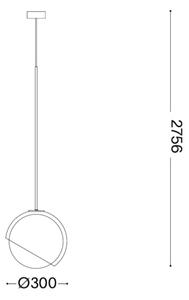 Ideal Lux - Luster na lanku BLOOM 1xE27/42W/230V pr. 30 cm čierna