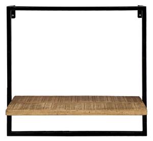 Závesná polika Nástenná polika Regál na knihy Regál na knihy 50x50x25 cm ierny