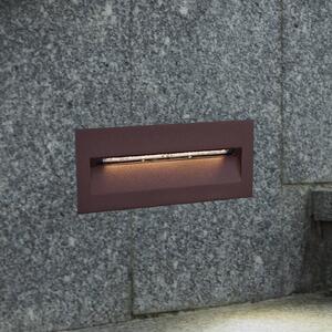 Lucande LED nástenné svietidlo Loya, 23 x 8 cm, hrdzavé, IP54