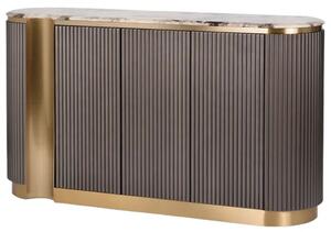 LivinHill Komoda Stilig ST917 158 cm grafit/zlatá/mramor