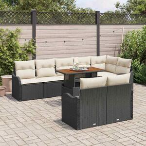 Maison Exclusive - Záhradný nábytok s úloným priestorom 9 ks ierny Poly Rattan