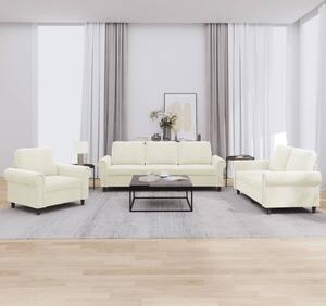 Maison Exclusive – 3-dielna sedacia súprava s vankúmi, krémový zamat