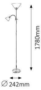 Rabalux 4061 - stojacia lampa ACTION 1xE27/100W+E14/25W