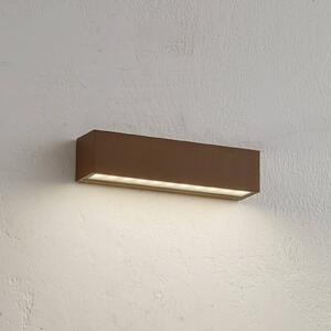 Lucande LED vonkajšie nástenné svietidlo Lengo, 25 cm, bronz, 1 svietidlo