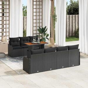 Maison Exclusive - Záhradný nábytok s úloným priestorom 8 ks ierny Poly Rattan